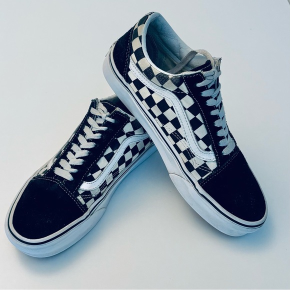 Size 6.5 - VANS Old Skool Black Checkerboard sneakers shoes - Picture 1 of 10